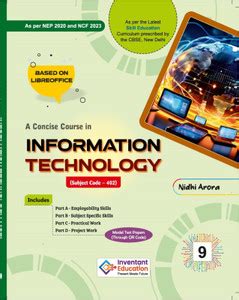 A CONCISE COURSE IN INFORMATION TECHNOLOGY (SUBJECT CODE -402) CCLASS 9 ...