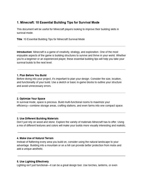 Image result for Minecraft How to Play Guide