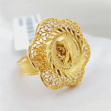 21K English Lira lira Ring – مجوهرات الشيخ سعيد