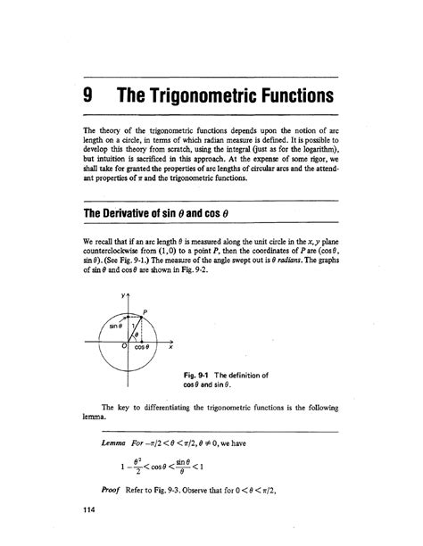 Calculus II- 9 - THE TRIGONOMETRIC FUNCTIONS - 9 The Trigonometric ...