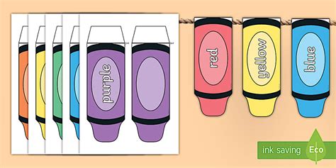 Colour Crayon Display Bunting