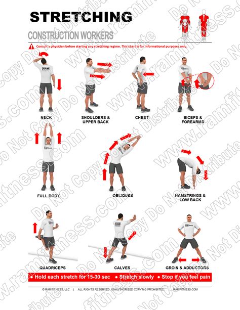 Buy Print License for Construction Workers Stretching Plan – Boost ...