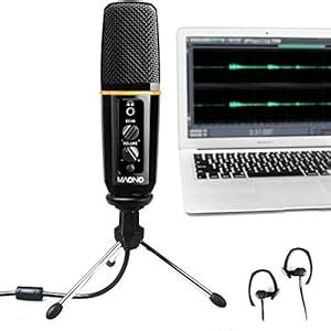 MAONO Au901 USB Microphone with Headphone Monitoring Echo Volume ...