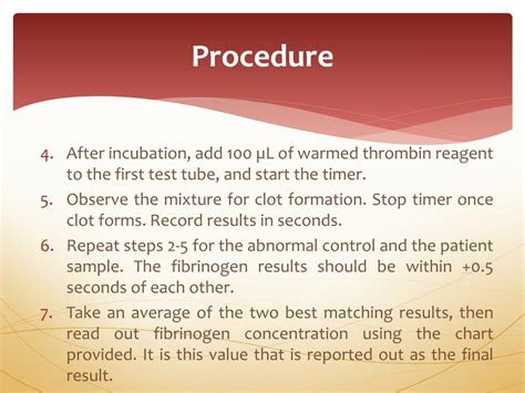 Image result for Fibrinogen Test Procedure