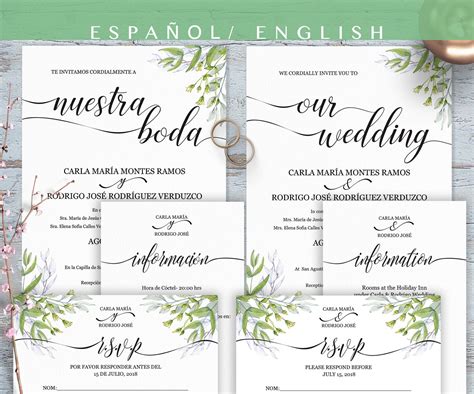 Spanish Wedding Invitation Templates Free - Templatemaster