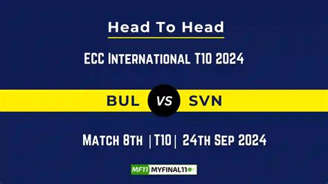BUL vs SVN Player Battle, Head to Head Team Stats, Team Record