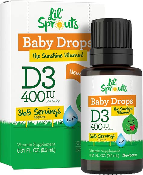 Carlyle - Baby Vitamina D3 Líquida 400 IU | 9,2 mL (365 Porções ...