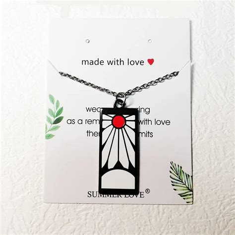Buy NoveltyShopFun Demon Slayer Anime Necklace Hanafuda Pendant Tanjiro ...