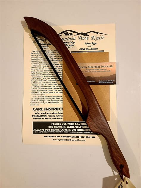 black walnut bow knife, bread knife, fiddle knife, cheese knife, handmade knife, Appalachian bow ...