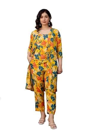 Buy AariKaari Rayon Floral Printed Cord Set for Women|Western Dress ...