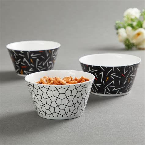 Buy Mandarin Modern Retreat Bone China Snack Bowl - 470ml - Set of 3 ...
