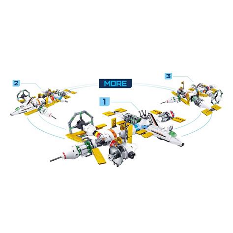 Buy Sluban International Space Station 8 In 1 Building Blocks For Ages ...