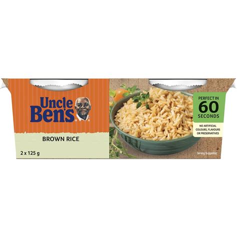 Uncle Ben's Brown Rice Cup 125g X2 Pack | Woolworths