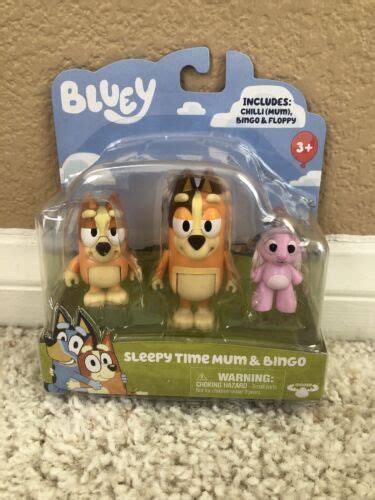 Moose Toys BLUEY Sleepytime Mum and Bingo Chilli Floppy Figures India ...