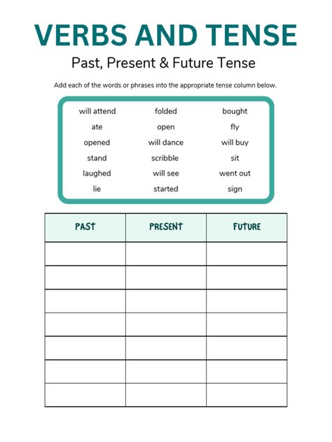 Tense Worksheet 的图像结果