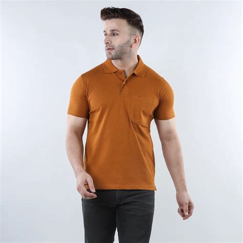 Tan Matt Finish Pocket Polo T-Shirt – Deer Club
