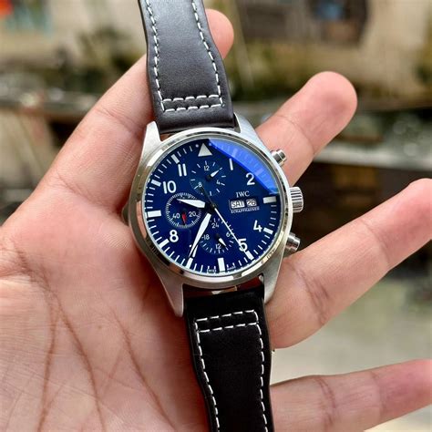IWC Pilot’s Chrono Blue Dial-Silver Bezel – ShahStore