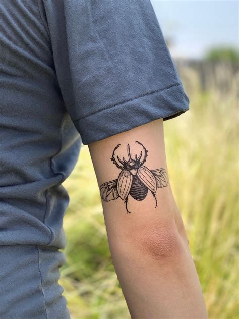 Rhino Beetle Tattoo