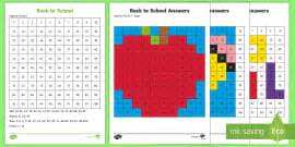 End of Year Colour by Number 100s Chart Worksheet / Worksheets
