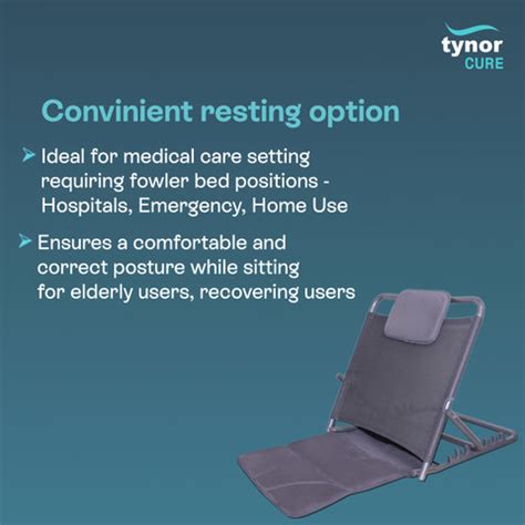 TYNOR Bed Back rest, Grey, Universal Size, 1 Unit Back / Lumbar Support ...