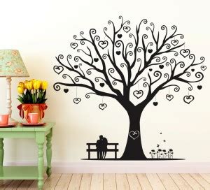 Luke and Lilly 95 cm Black tree with Heart shape leaves Non-Reusable ...