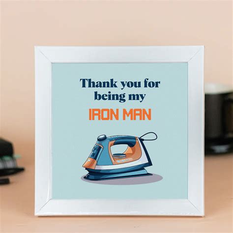 Ironman Frame 16.5x16.5 cm - Funky Dad Gift | The Zappy Box