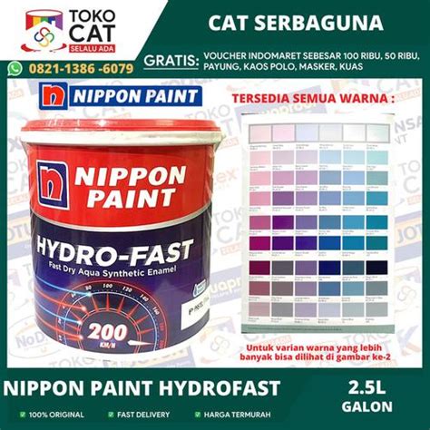 Jual Cat Serbaguna Nippon Paint Hydro Fast Gloss Putih / Warna 1 Liter ...