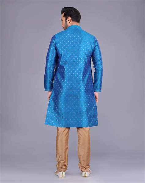 Elegant Rama Colour Self Bootis and Weaving Soft Silk Kurta Set – RS ...