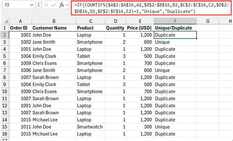 Image result for Excel Formula About Duplicate