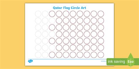 * NEW * Qatar Flag Circle Art Worksheet (teacher made)