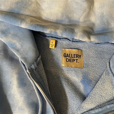 Gallery Dept Hoodie Gallery Dept Sun Faded Zip Up... - Depop