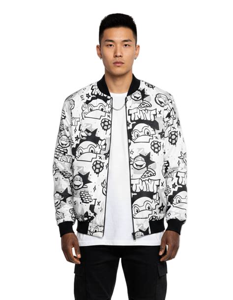 Ninja Turtles Emoji Monochrome Bomber Jacket