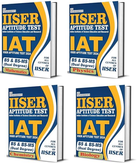 IISER Aptitude Test - IAT BS & BS-MS (Dual Degree) (IV Books) - 2025 ...