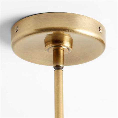 Colombe Burnished Brass and Glass Pendant Light | Crate and Barrel UAE