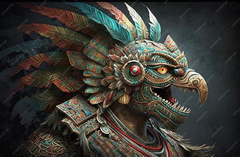 Premium Photo | Aztec god Quetzalcoatl also known as feathered snake ...