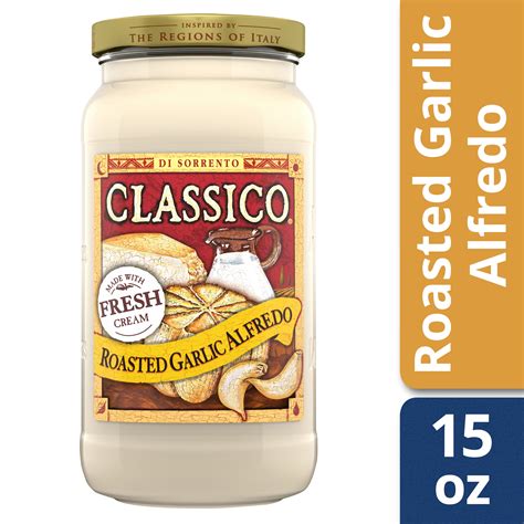 Classico Roasted Garlic Alfredo Pasta Sauce 15 oz Jar - Walmart.com ...