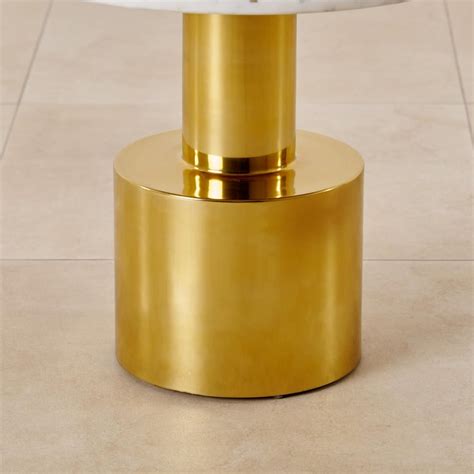 Buy Salisbury NXT Marble Top End Table - Gold from Home Centre at just ...