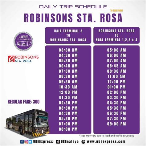 UBE Express P2P Bus Routes, Fares & Schedules (Point-To-Point Transport ...