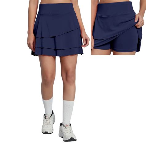 Buy Mehrang Skirt with Shorts for Women's & Girl's Solid High Waist ...