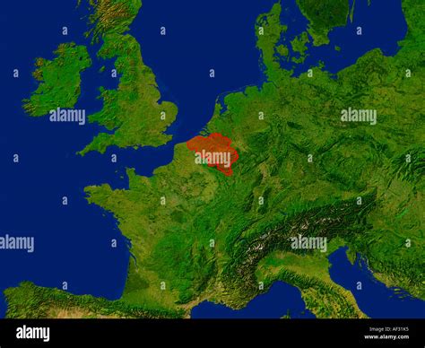Belgium Physical Map