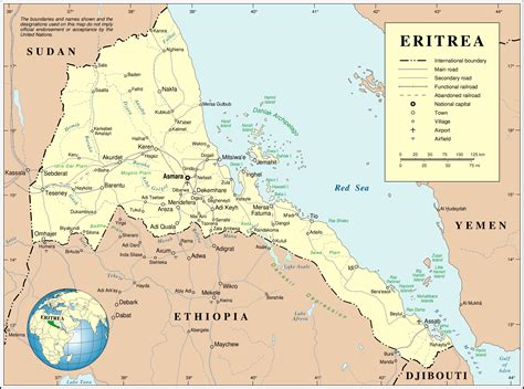 Africa Map Eritrea