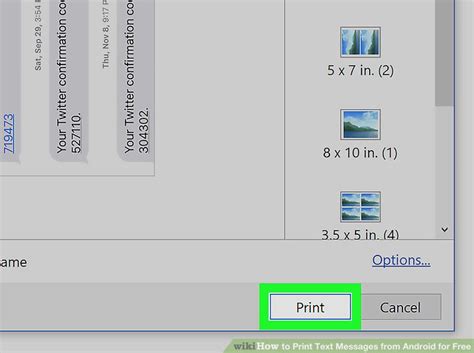 Image result for How to Print a Text Message Android