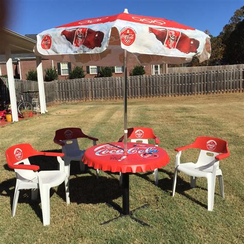 1996 Olympic Coca Cola table, chairs and umbrella | #1878567184