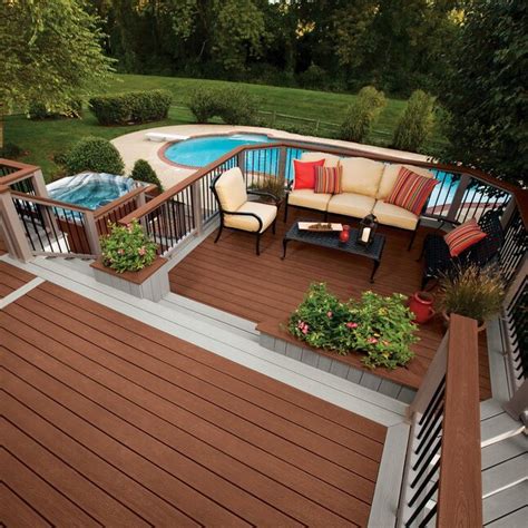 Trex Transcend Fire Pit Grooved Composite Deck Board in the Composite ...