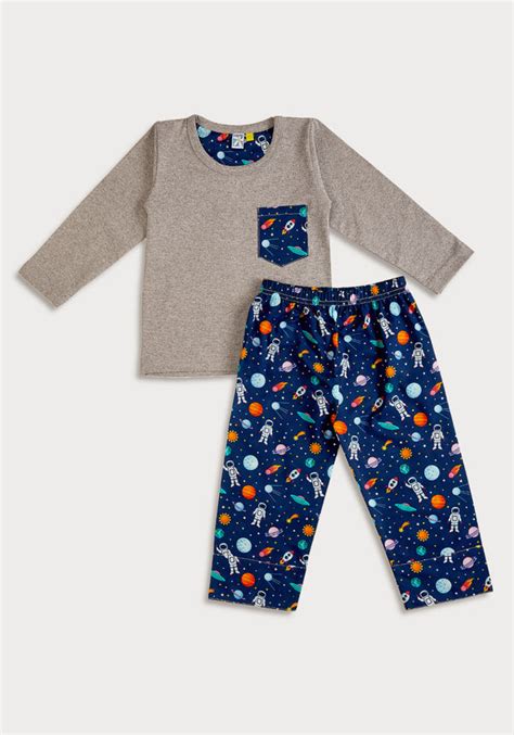 Buy Satellite Spaceships Night Wear Set – Frangipani