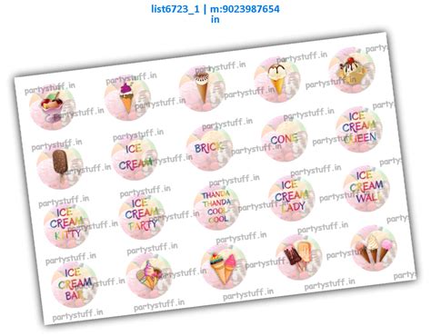 Paper Badges | Badge | Accessory | Icecream Designs