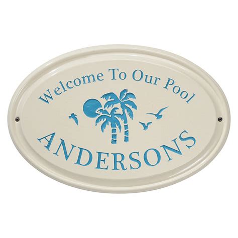 Welcome to Our Pool Ceramic Plaque | Frontgate