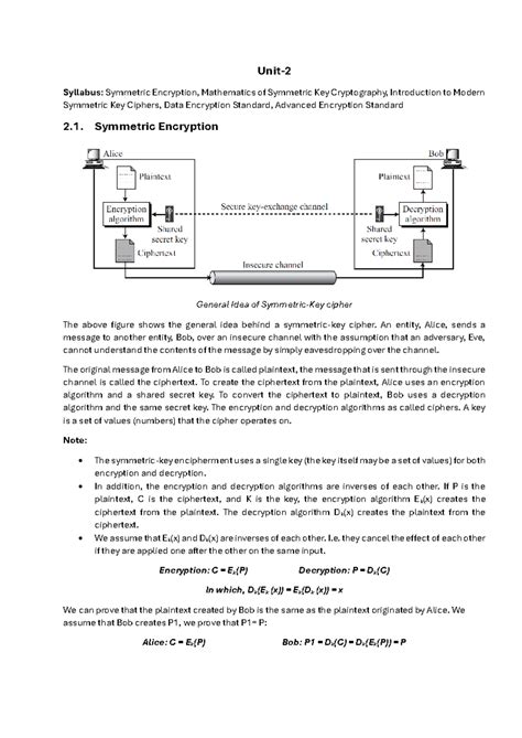 DOC-20240721-WA0009 - CNS - Unit- 2 Syllabus: Symmetric Encryption ...