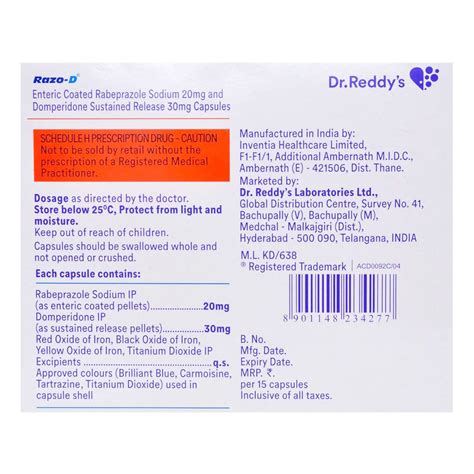 Razo-D Capsule 15's Price, Uses, Side Effects, Composition - Apollo ...