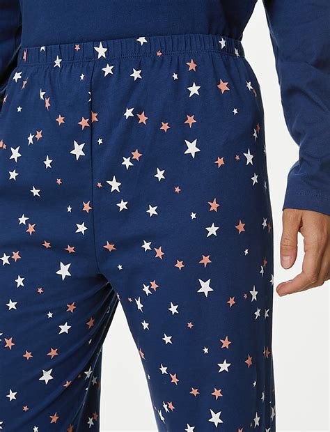 Buy Pure Cotton Good Night Slogan Pyjama Set at Marks & Spencer